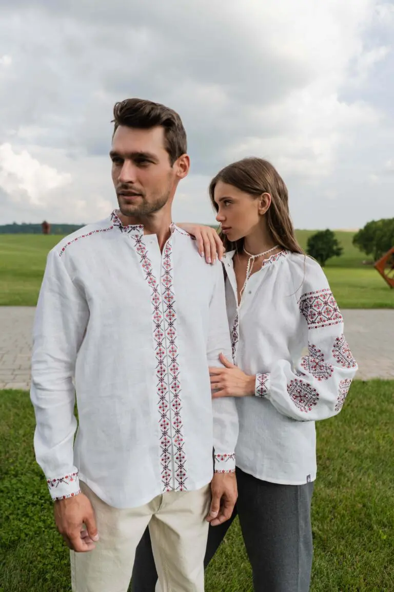 Вишиванка чоловіча Київщина Вишитий одяг для усієї родини 14576