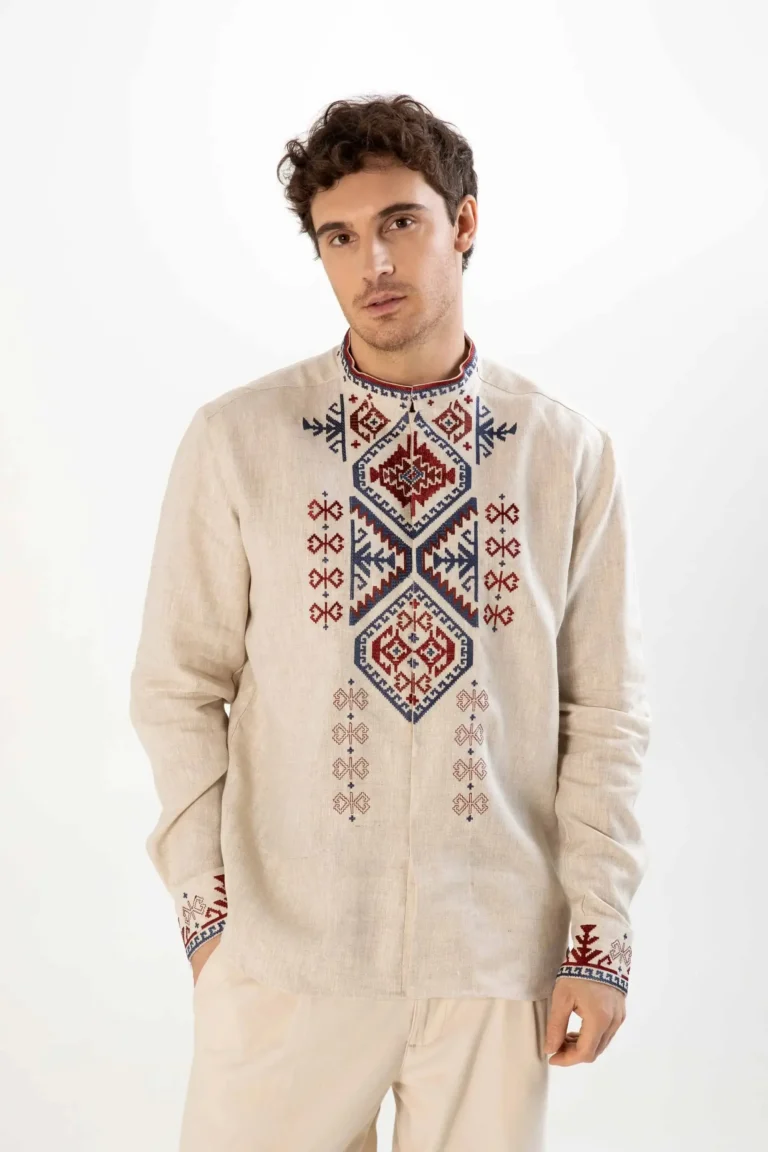 Men’s embroidered shirt Gorgany Ukrainian brand of embroidered clothing 41815