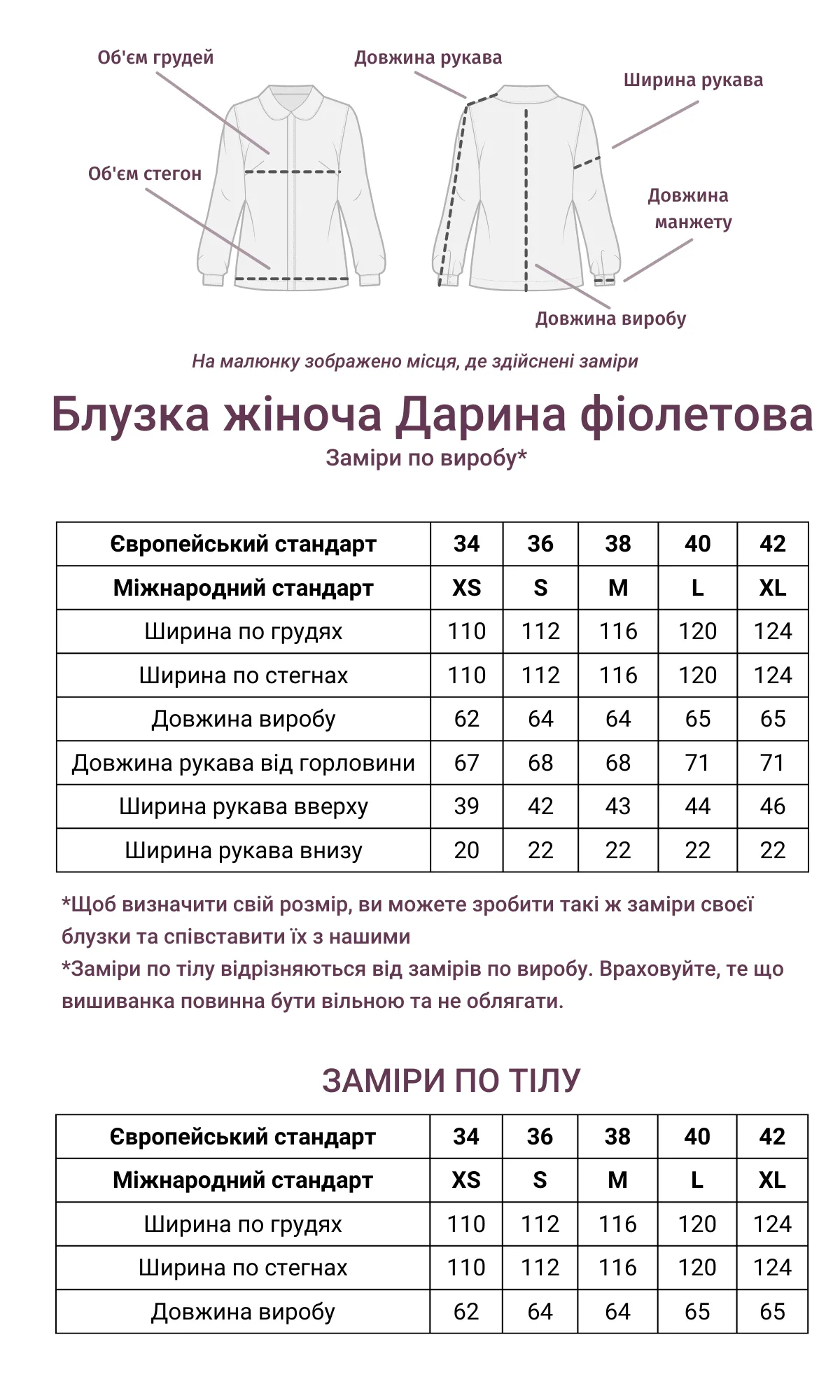 Блузка жіноча Дарина фіолетова Вишитий одяг для усієї родини 4398
