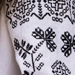 Women’s Dark Blue Lace Embroidered shirt