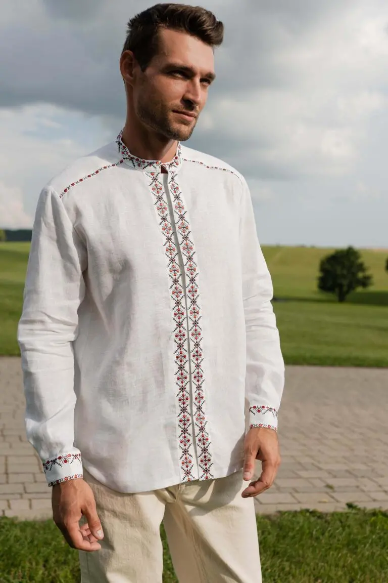 Вишиванка чоловіча Київщина Вишитий одяг для усієї родини 14618