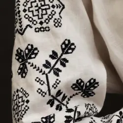 Women’s Embroidered shirt, Ivory Lace