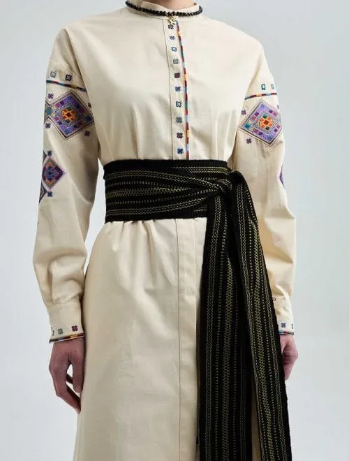 Крайка чорна з зеленим Вишитий одяг для усієї родини 27795