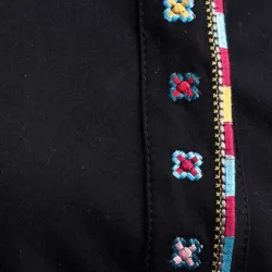 Black Embroidered Dress from Zakarpattia