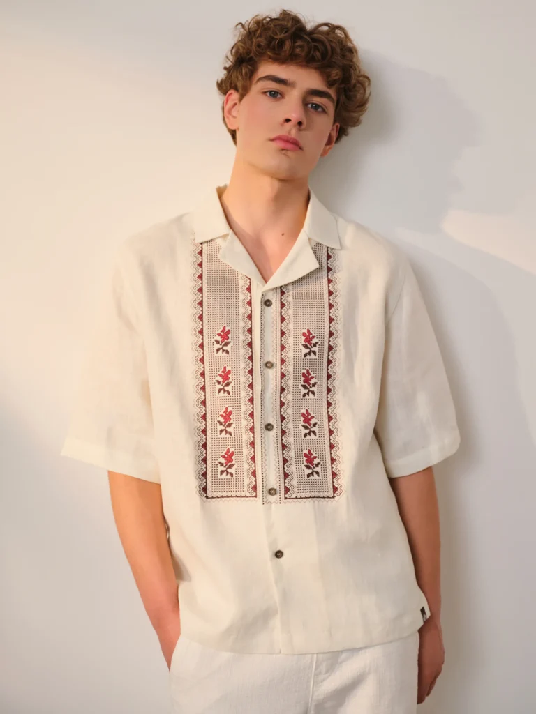 Men’s Embroidered shirt, Troyeshchyna Ukrainian brand of embroidered clothing 40570