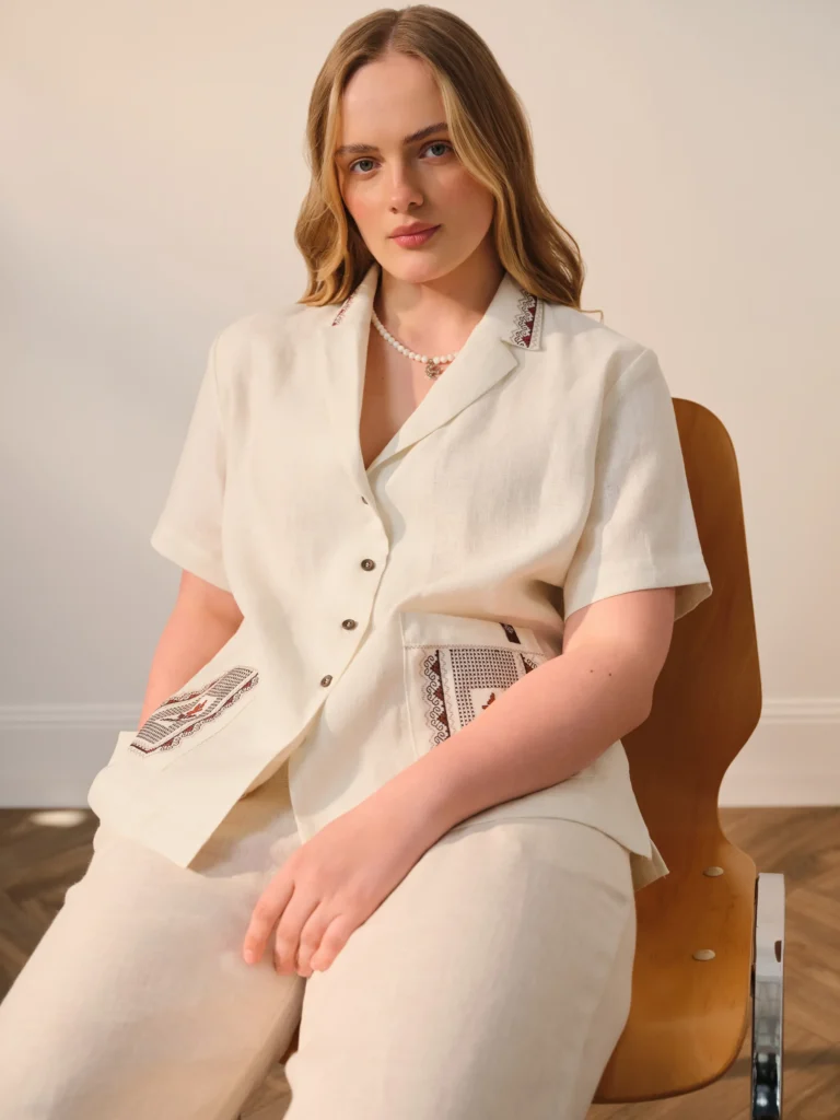 Women’s Embroidered shirt Troyeshchyna Ukrainian brand of embroidered clothing 40568