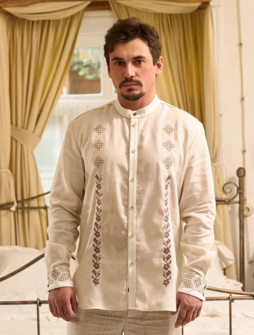 Вишиванка чоловіча Олекса біла Вишитий одяг для усієї родини 35369