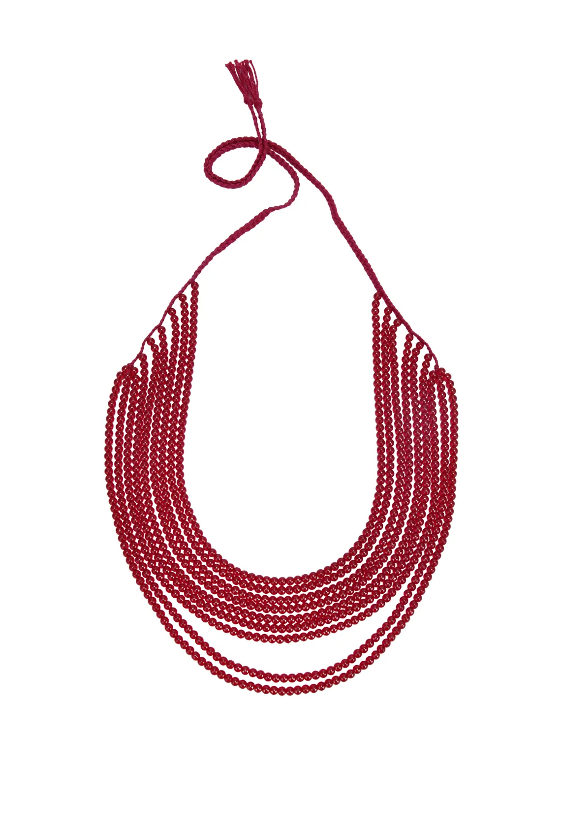 Намисто дев’ятирядне гранатового кольору Вишитий одяг для усієї родини 36014