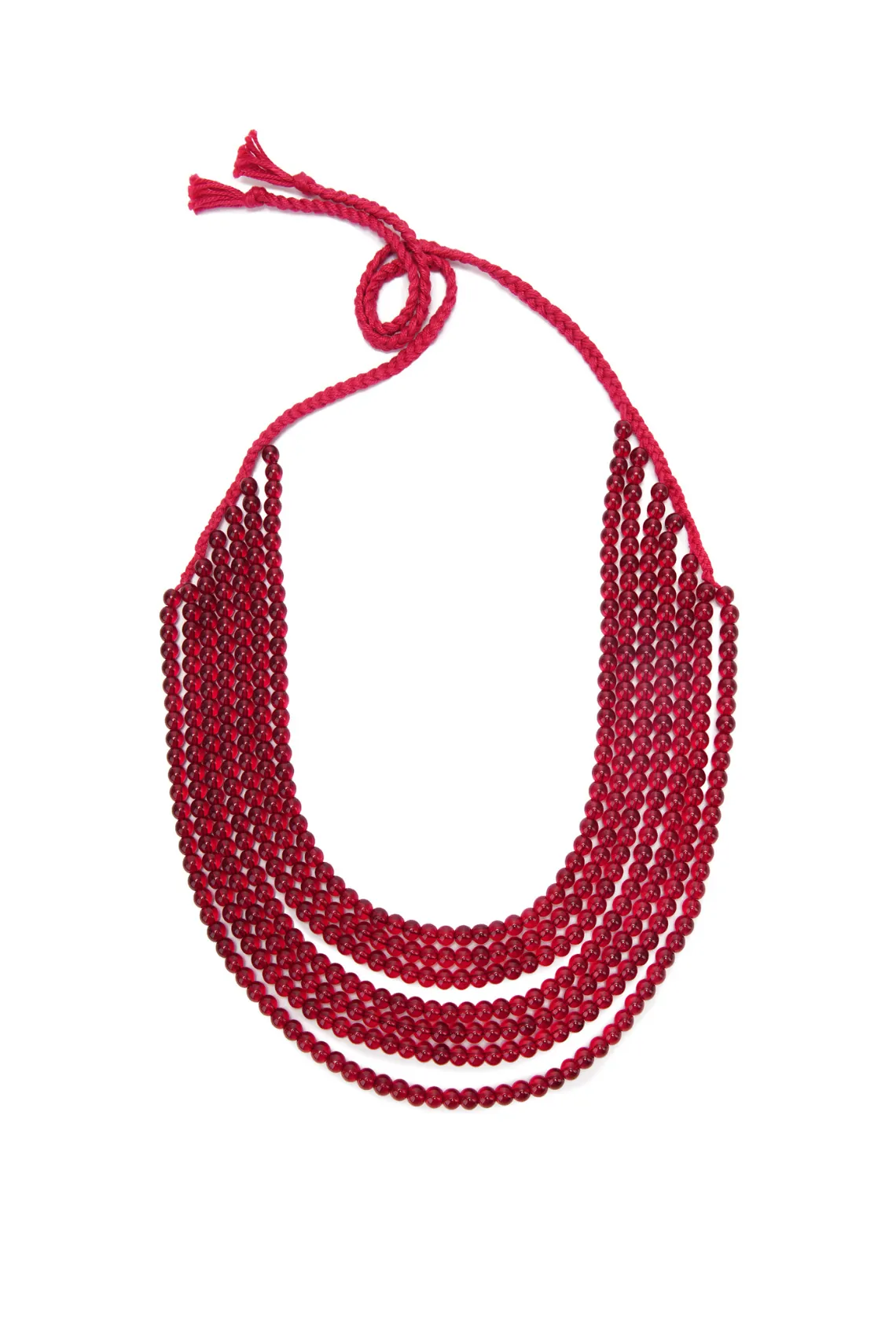 Намисто семирядне гранатового кольору Вишитий одяг для усієї родини 36012