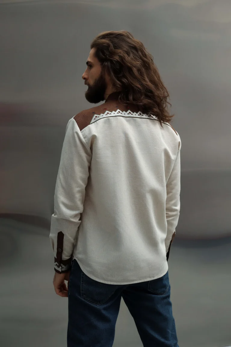 Men’s Embroidered shirt “Dovbush” Ukrainian brand of embroidered clothing 36591