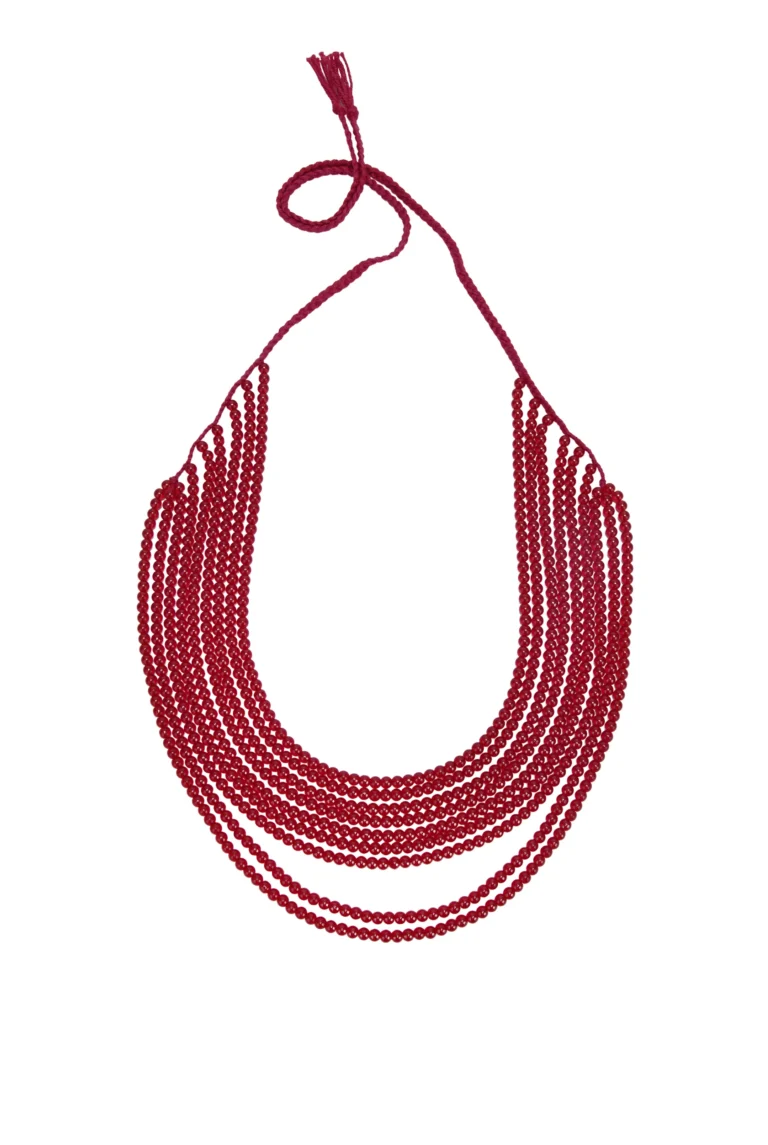 Намисто дев’ятирядне гранатового кольору Вишитий одяг для усієї родини 36043