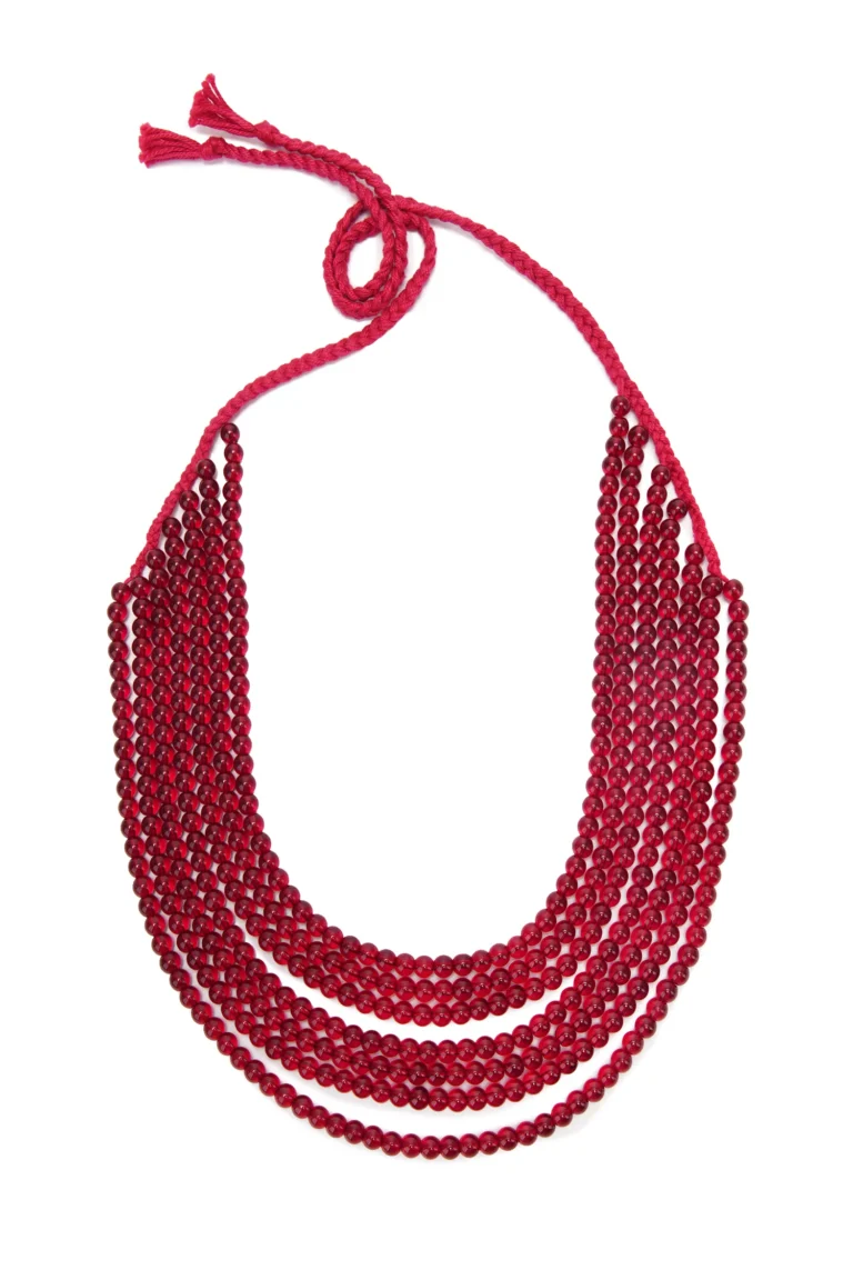 Намисто семирядне гранатового кольору Вишитий одяг для усієї родини 36025