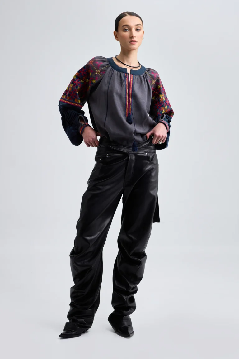 Вишиванка жіноча Зірка сіра Вишитий одяг для усієї родини 36929