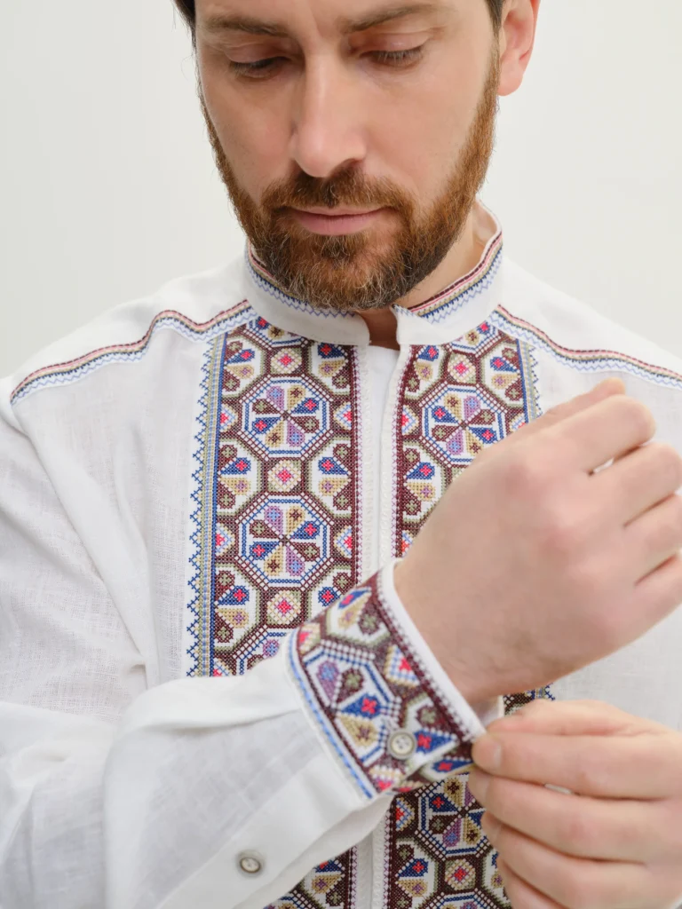 Men’s Embroidered shirt “Beskydy” Ukrainian brand of embroidered clothing 37484
