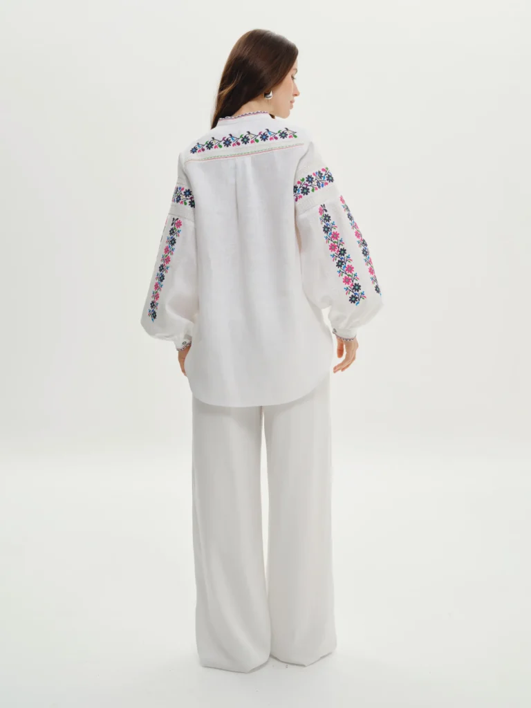 Women’s Embroidered shirt, Rivne Region, White Ukrainian brand of embroidered clothing 37399