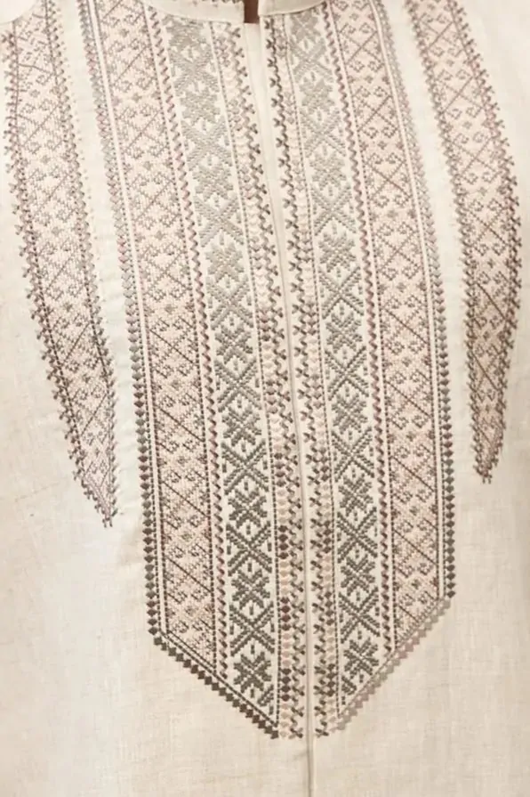 Men’s Embroidered shirt “Polonyna” (Natural)