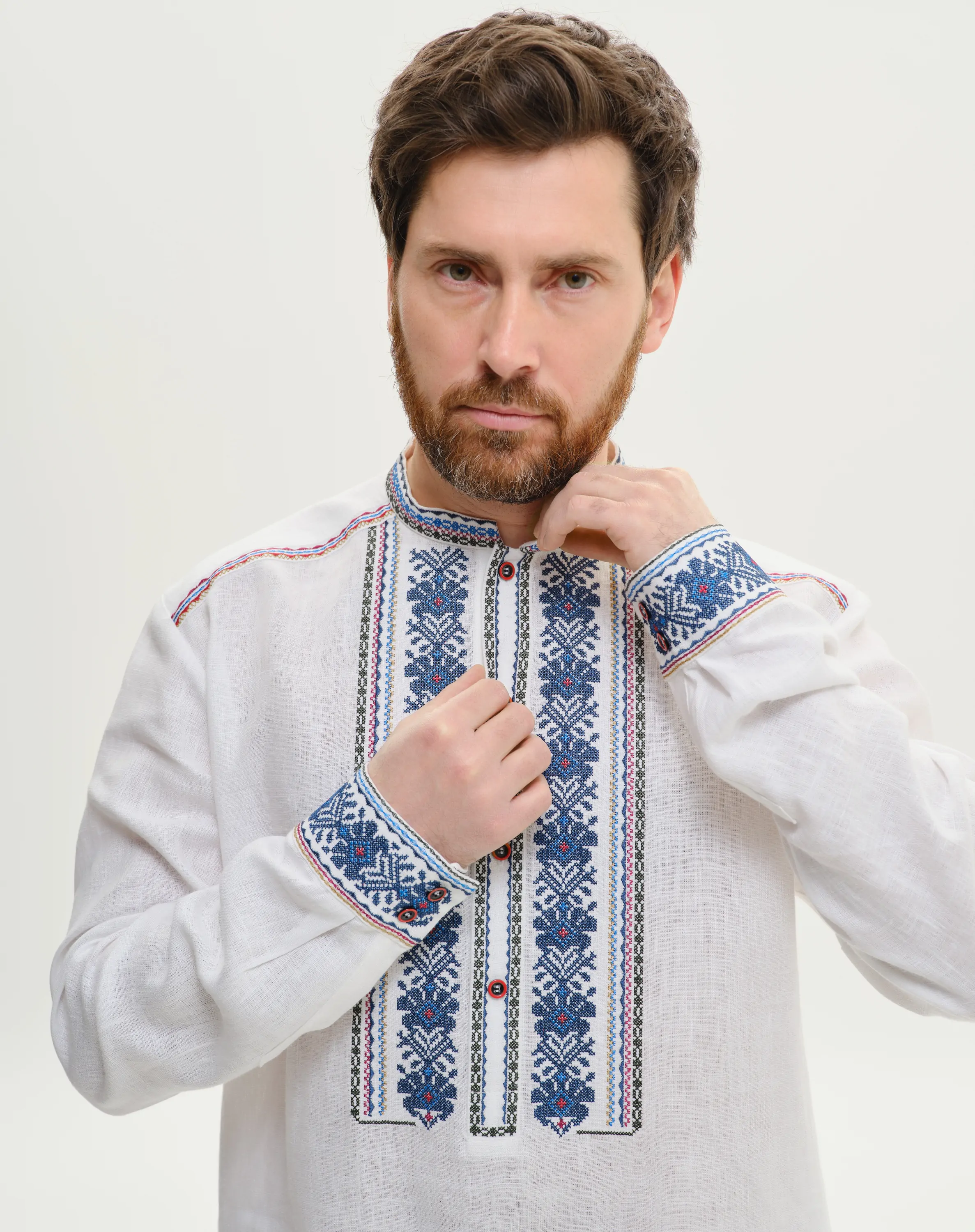 Вишиванка чоловіча Кропивничина біла