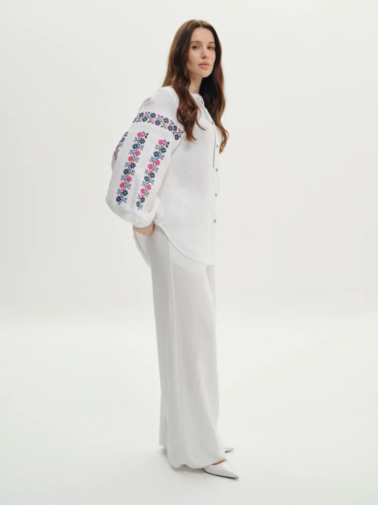 Women’s Embroidered shirt, Rivne Region, White Ukrainian brand of embroidered clothing 37417