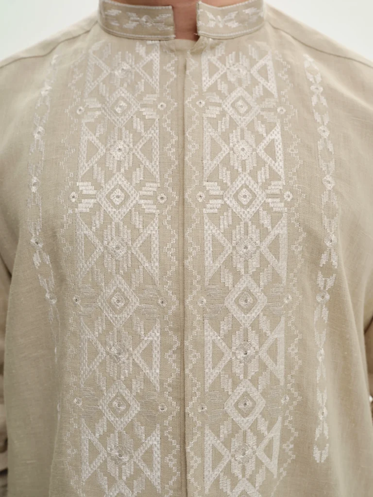 Men’s Embroidered shirt “Sand Glow” Ukrainian brand of embroidered clothing 37607