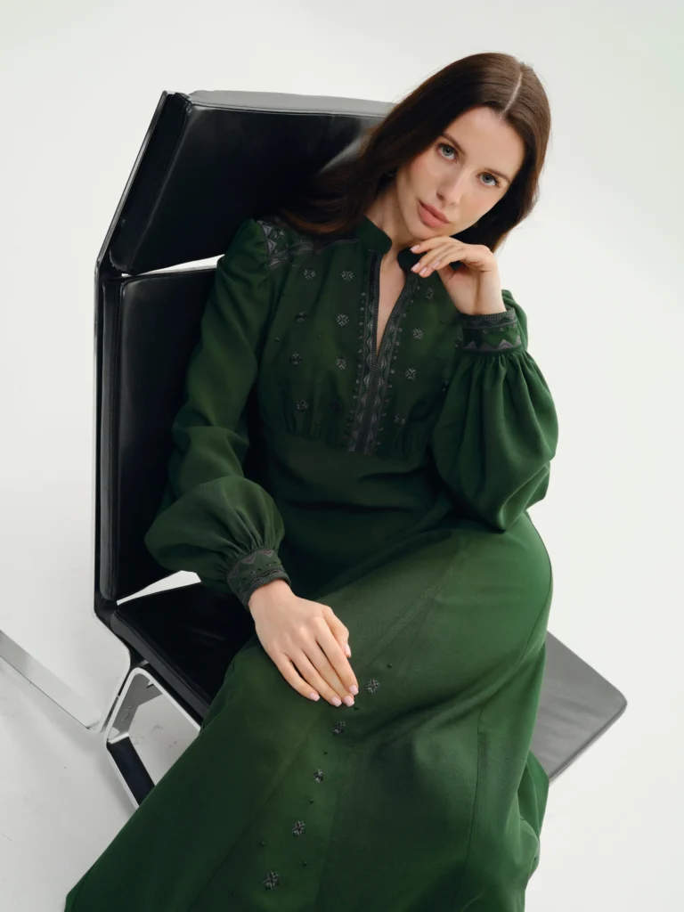 Embroidered Evening Dress Ukrainian brand of embroidered clothing 37476