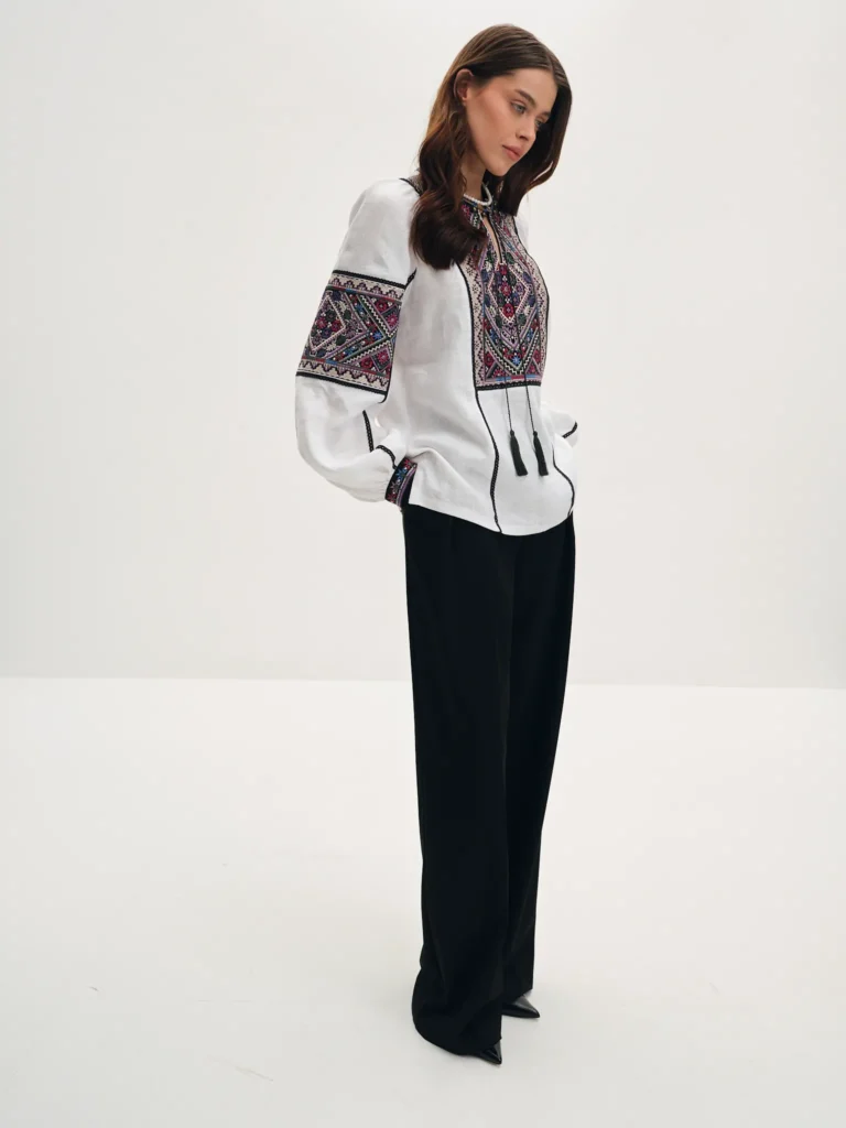 White Cheremosh Embroidered shirt Ukrainian brand of embroidered clothing 37846