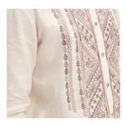 Men’s Embroidered shirt “Floyara” in Ivory