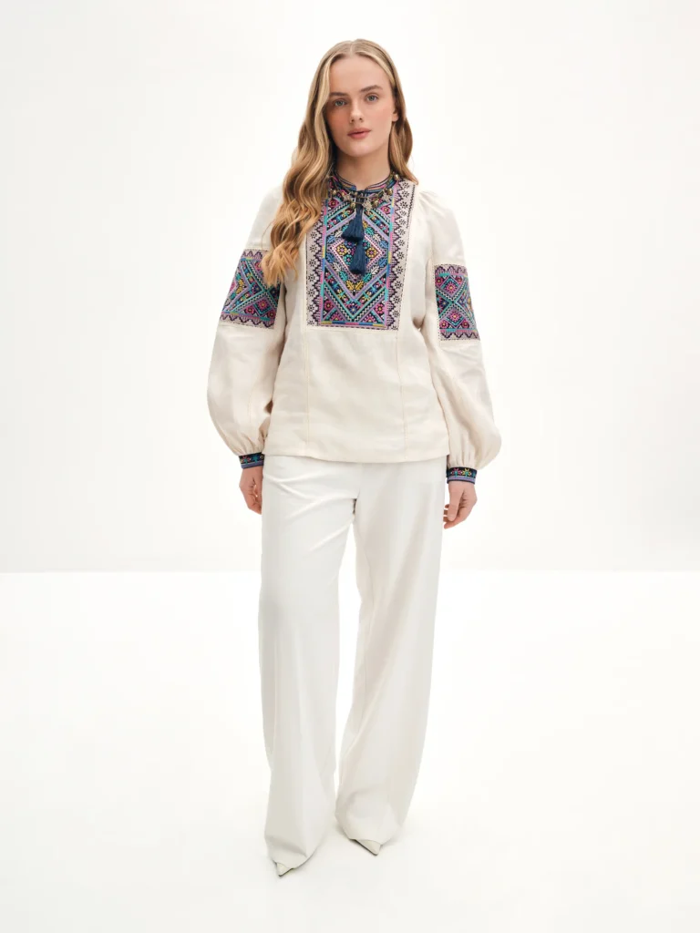 Вишиванка жіноча Черемош айворі Вишитий одяг для усієї родини 38328
