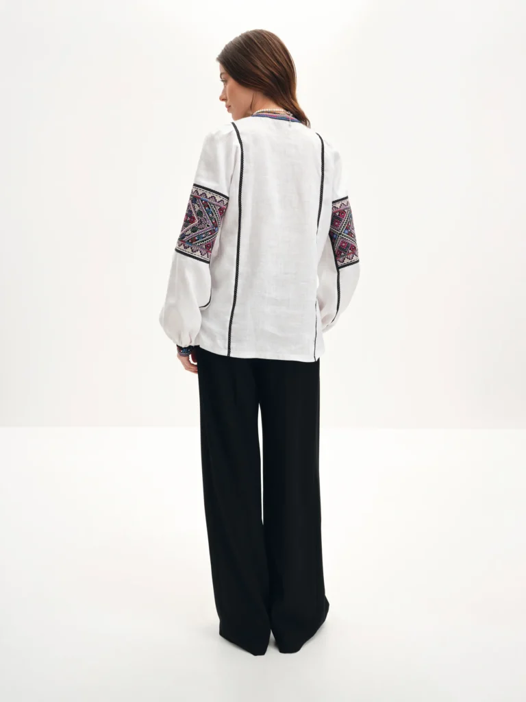 White Cheremosh Embroidered shirt Ukrainian brand of embroidered clothing 38377