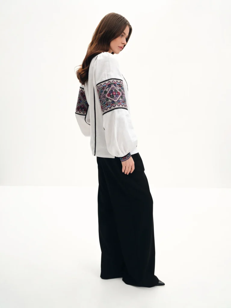 White Cheremosh Embroidered shirt Ukrainian brand of embroidered clothing 38380