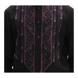 Men’s Black Floyara Embroidered shirt
