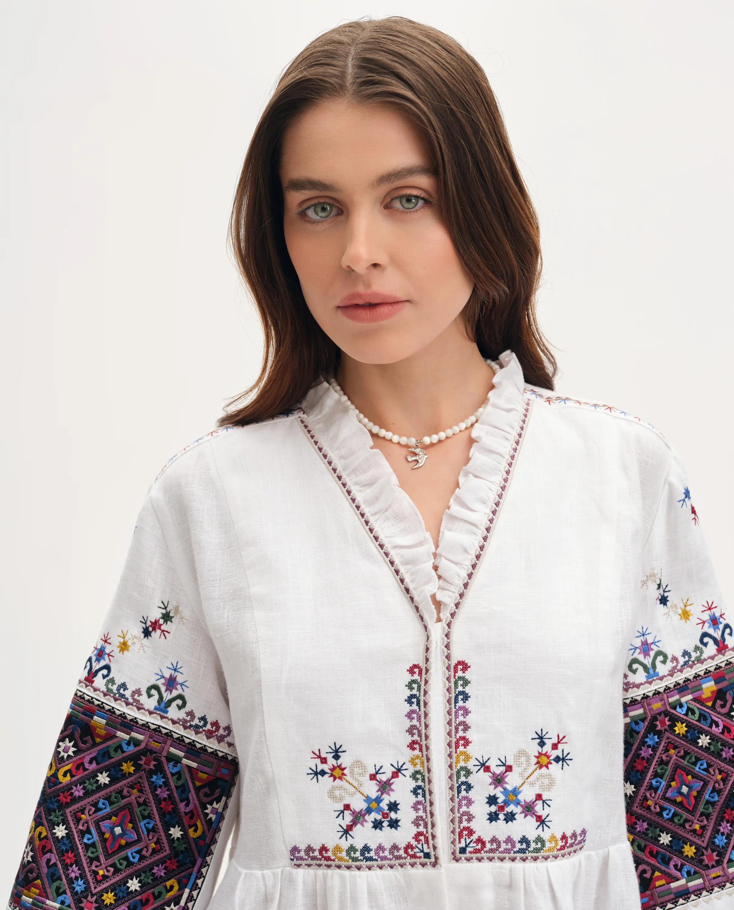 Намисто перламутрова пташка Вишитий одяг для усієї родини 38291