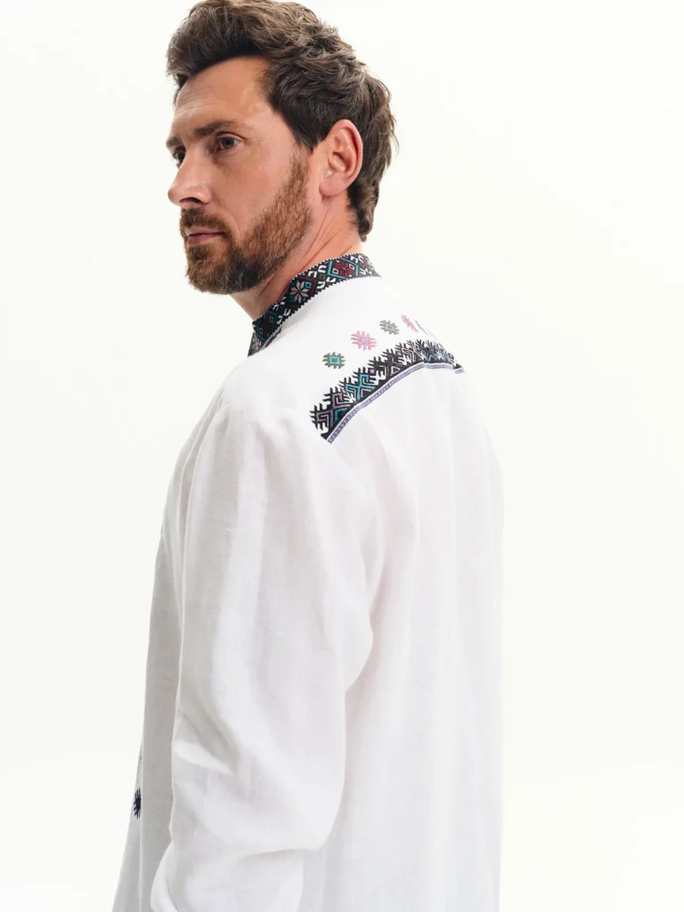 Men’s Embroidered shirt “Sokolivka” Ukrainian brand of embroidered clothing 39621