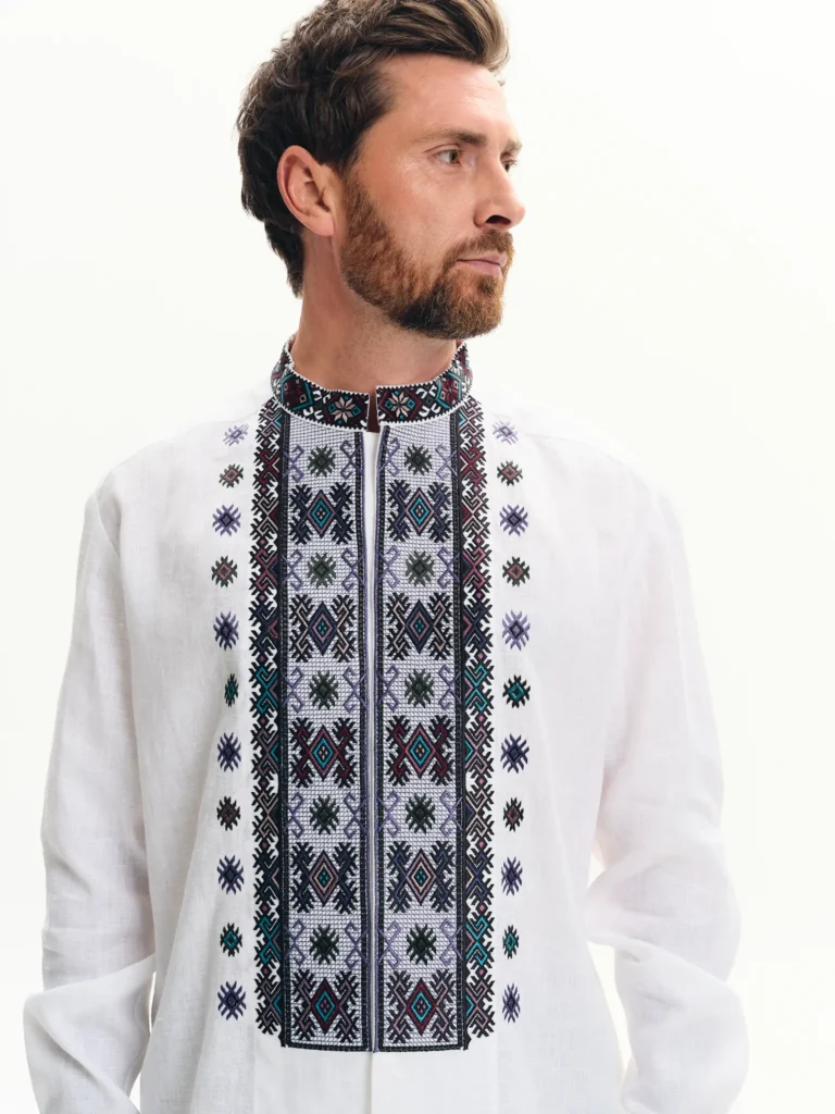 Men’s Embroidered shirt “Sokolivka” Ukrainian brand of embroidered clothing 39622