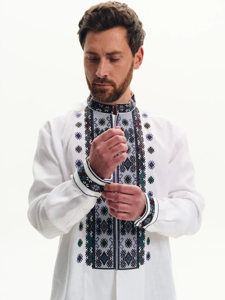 Men’s Embroidered shirt “Sokolivka” Ukrainian brand of embroidered clothing 39625